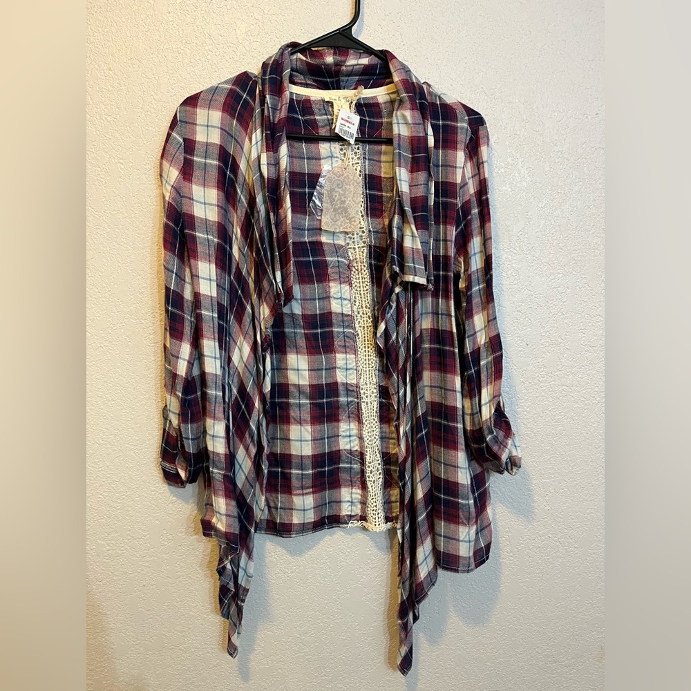 Plaid cardigan